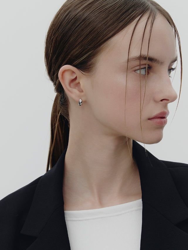 26SS★ Truvion Silver One-Touch Earrings S