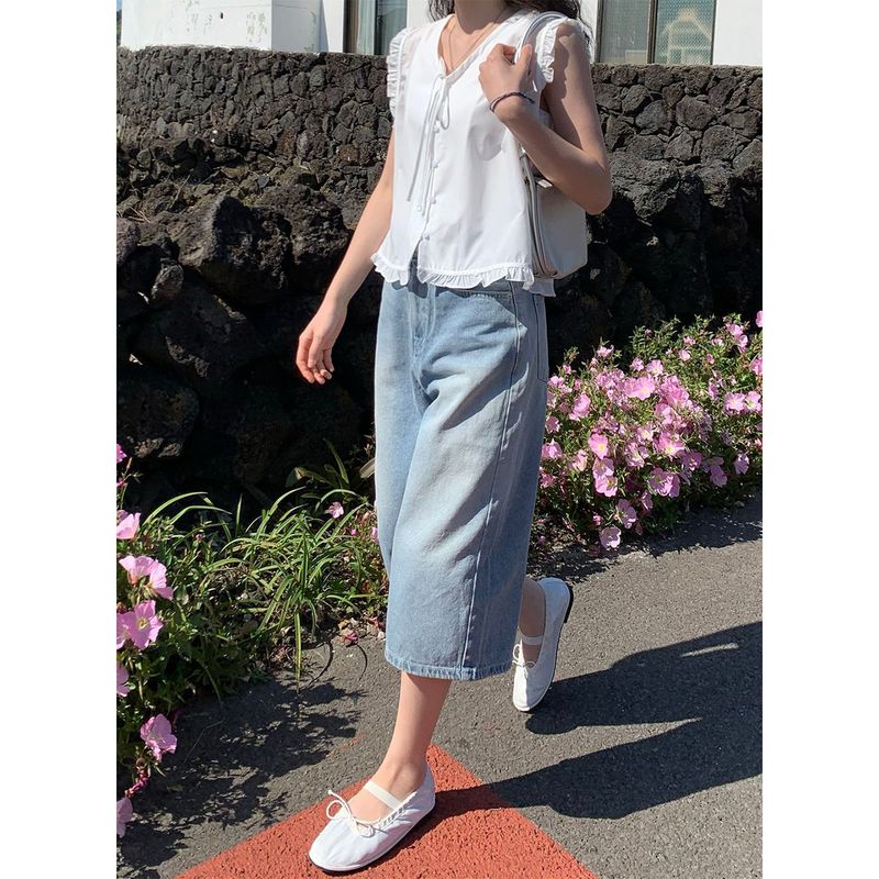 Nuggle 3/4 capri wide pants