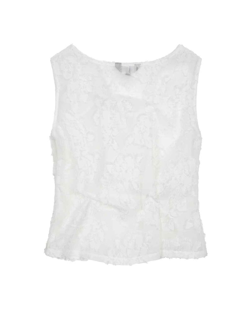 Pinched Sleeveless _ WHITE