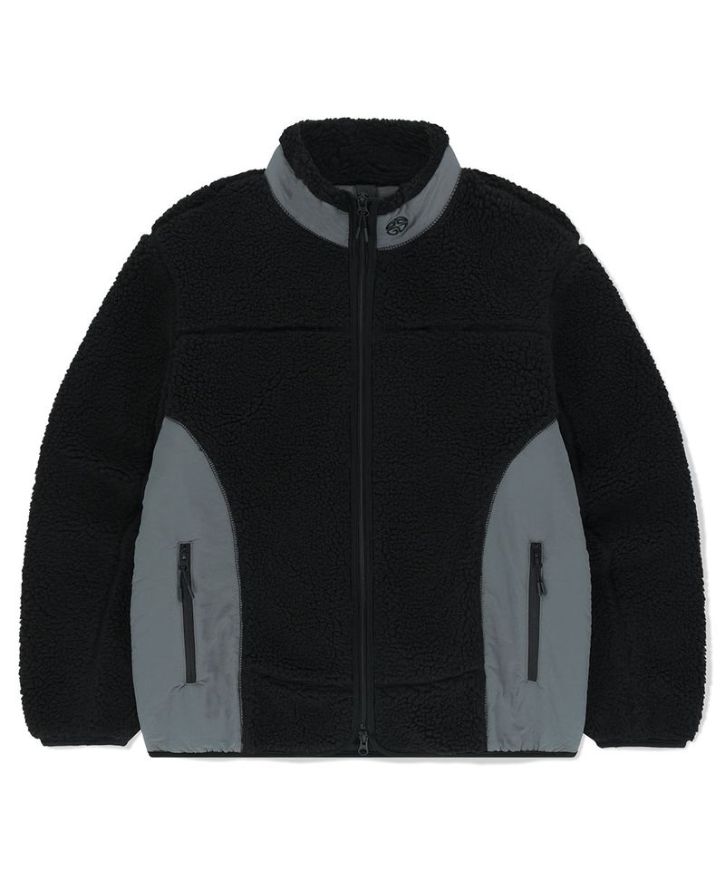 CURVED SHERPA FLEECE JACKET