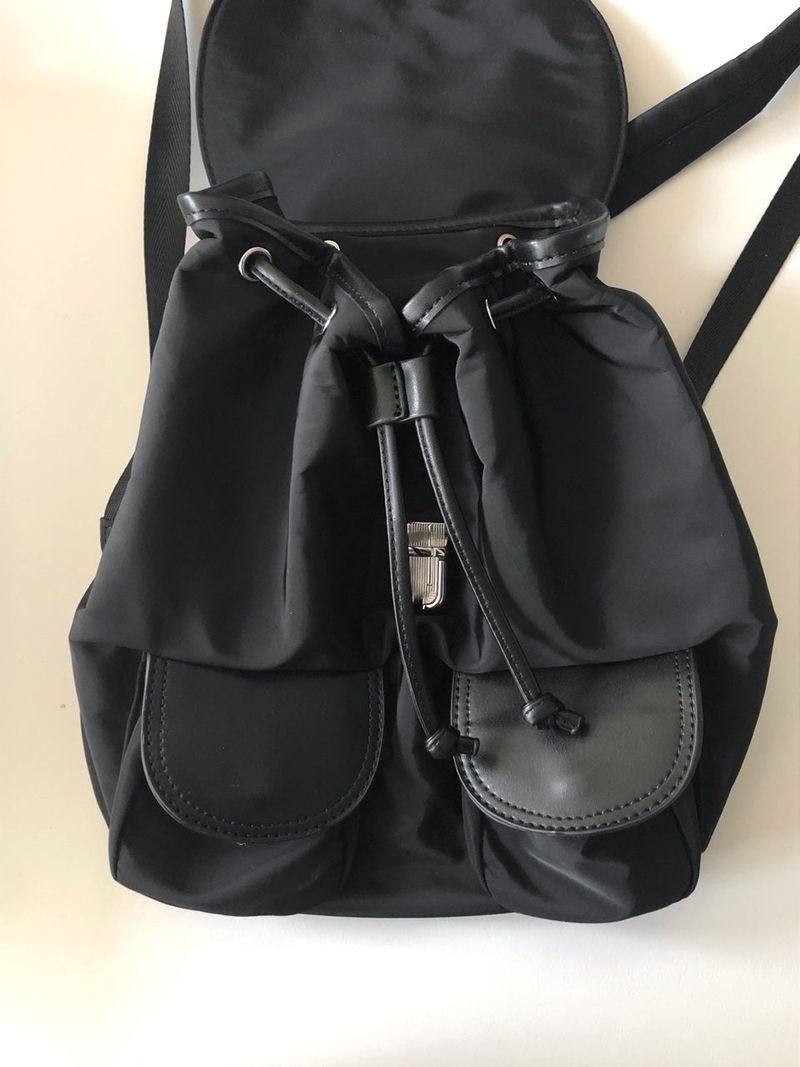 Two-Pocket Nylon Backpack
