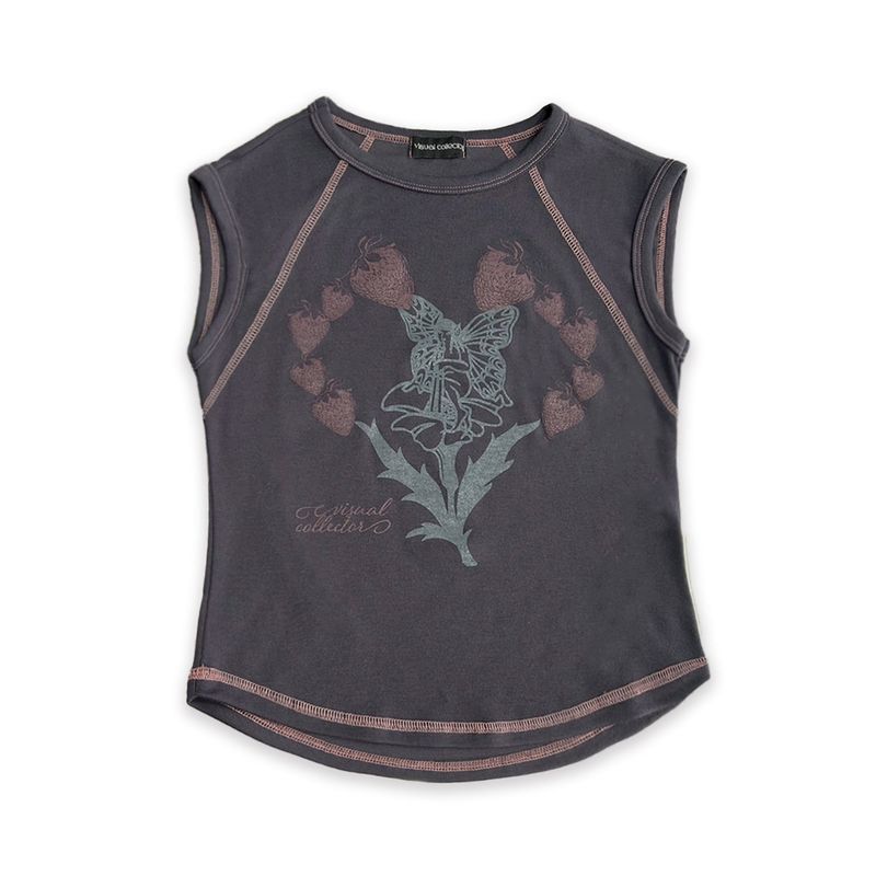 Mori Session Stitch Tee [charcoal]