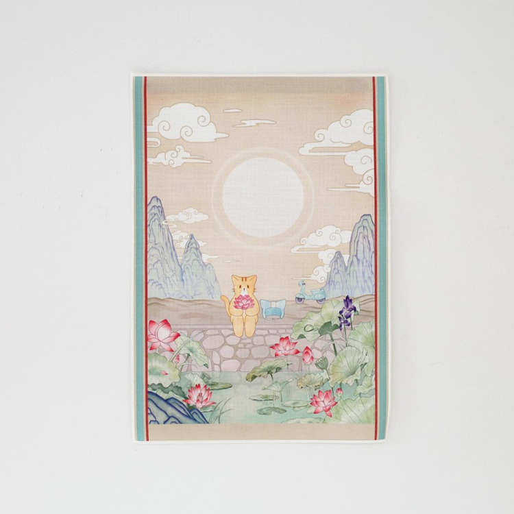 POUNDCAT（パウンドキャット）の「Cheeese folk painting poster（Interior）」