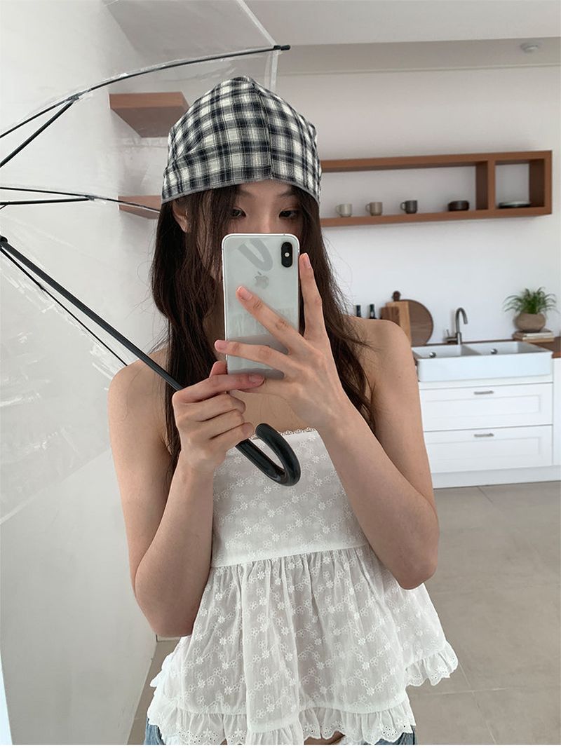 CHECK HAIR SCARF (2C)