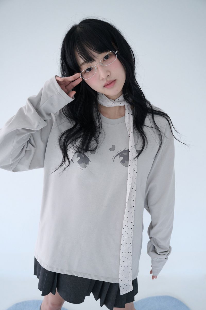 MIRE EYES RAGLAN T DUSTY GREY