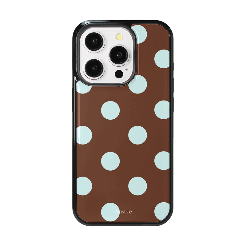 Avivere（アビベール）の「[MADE] Dot glass bumper case(mintchoco)（Smartphone Accessories）」