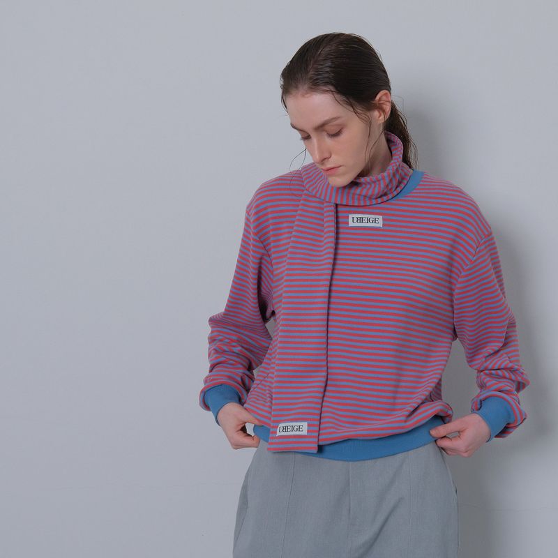 Pink/Sky Blue Stripe Fleece MTM