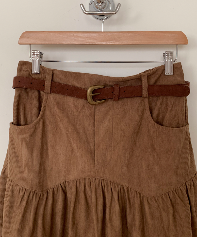 corduroy long skirt