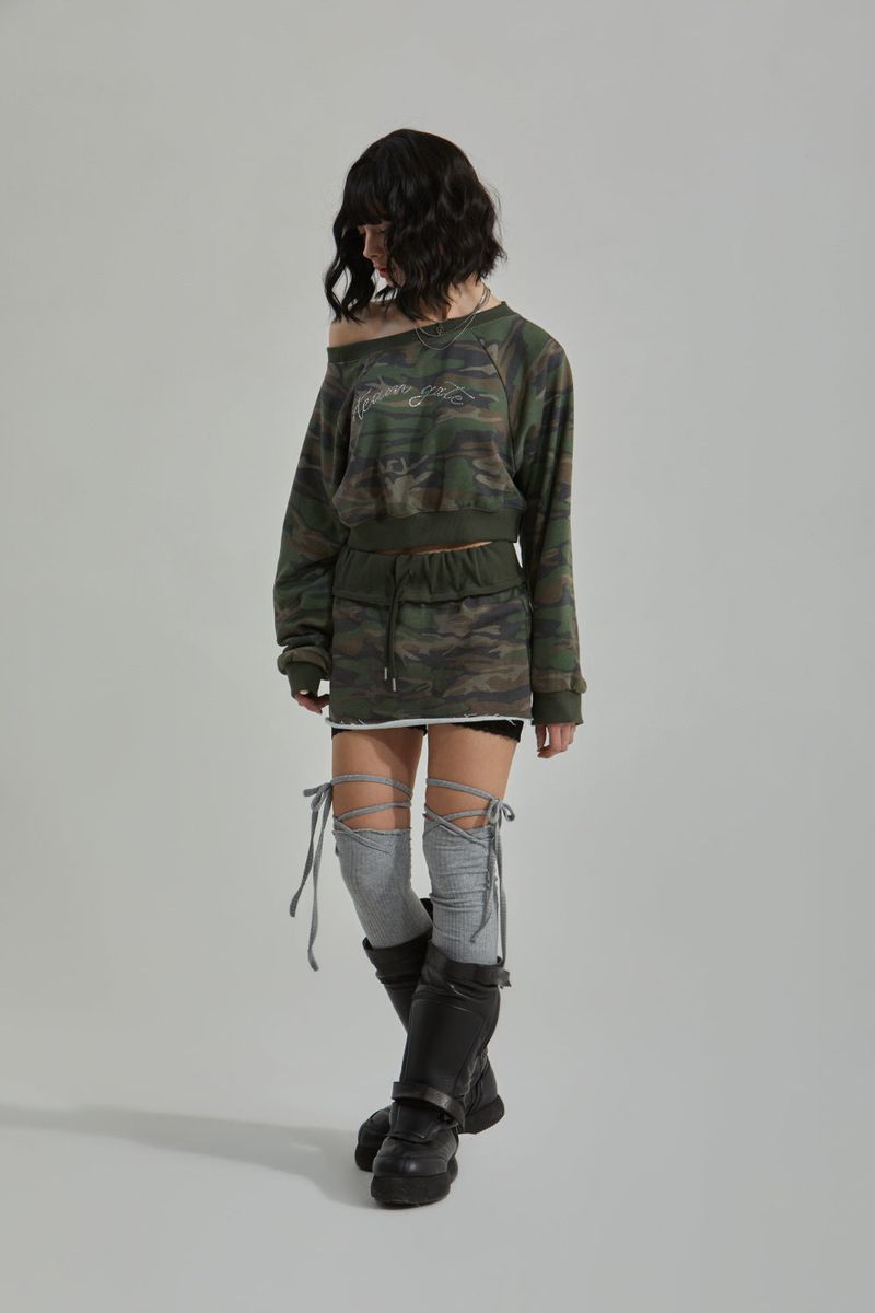 CAMO SKIRT-PANTS