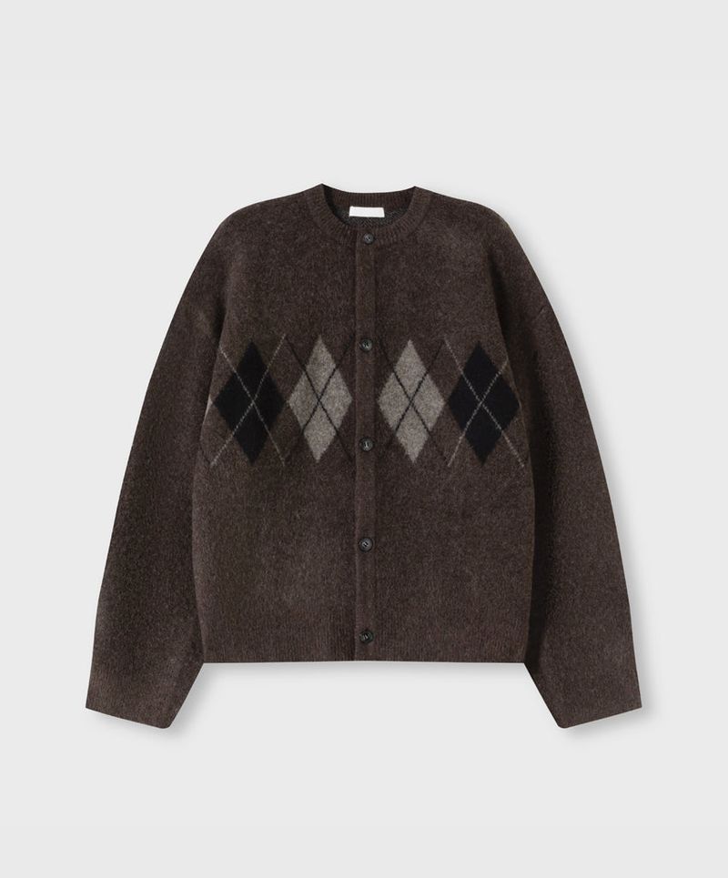 No.1561 argyle round knit CD (4color)