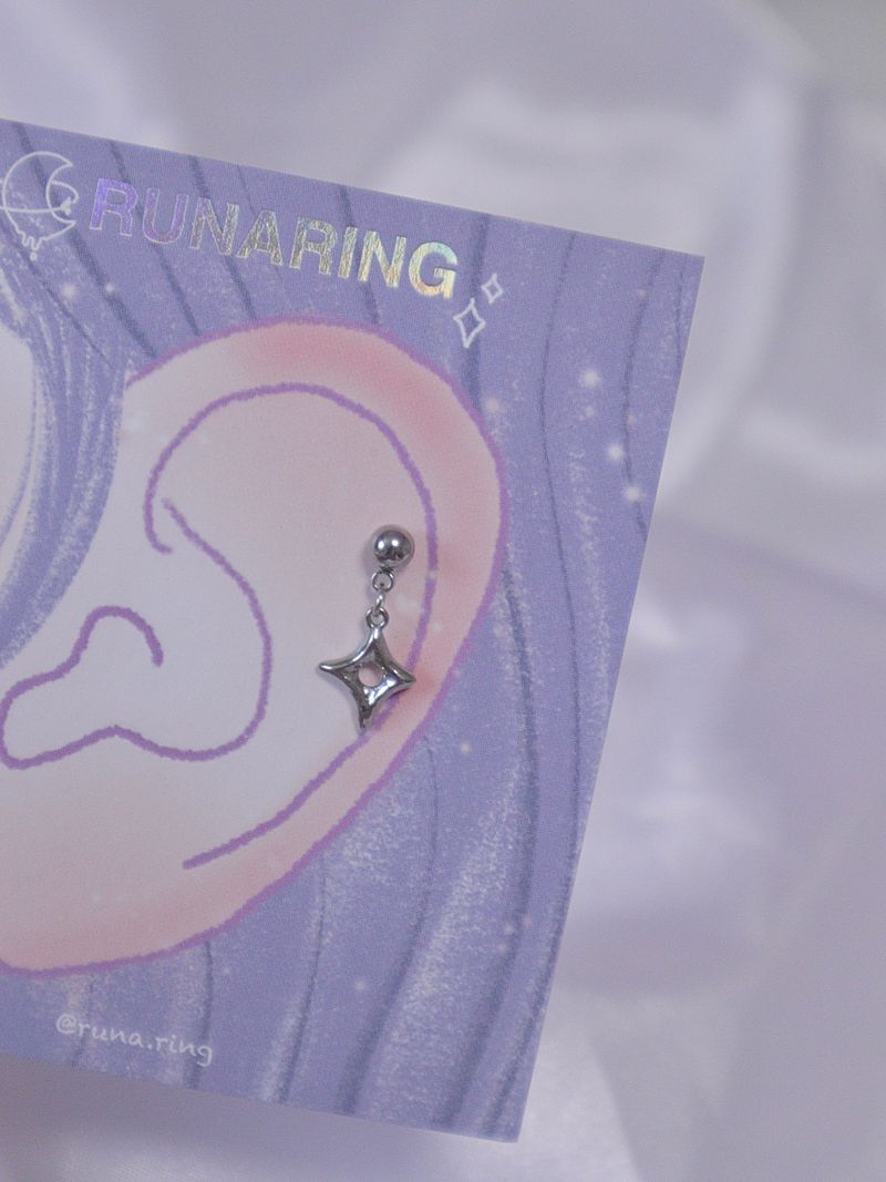 Full surgical steel shine frame piercing