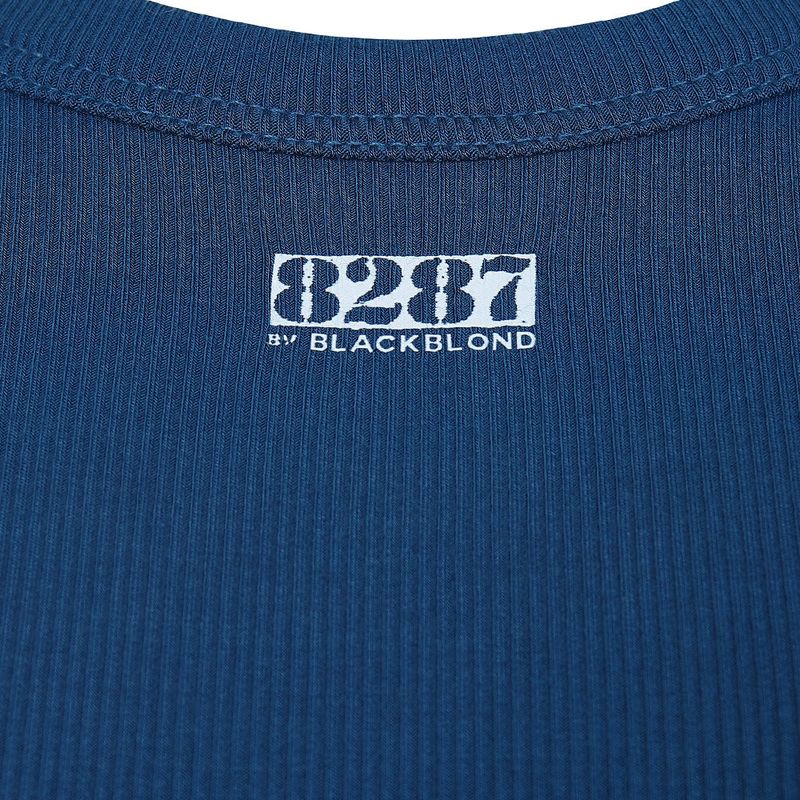 8287 Logo Crop Tank Top (Blue)