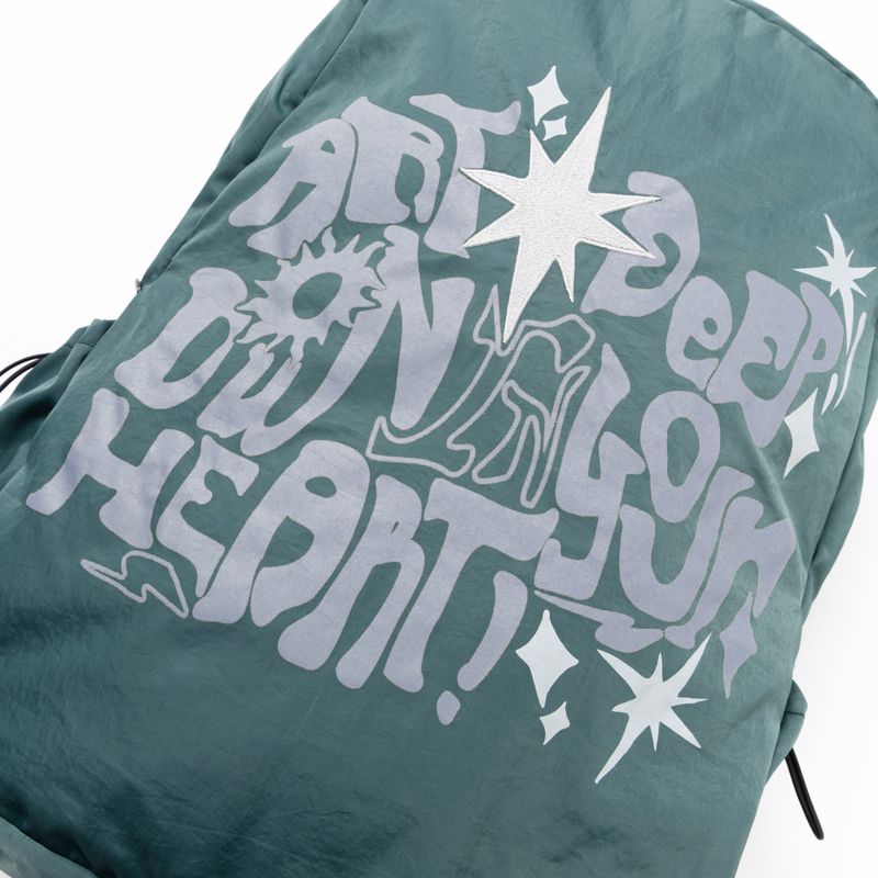 Printed Hidden Pocket Backpack (Green)