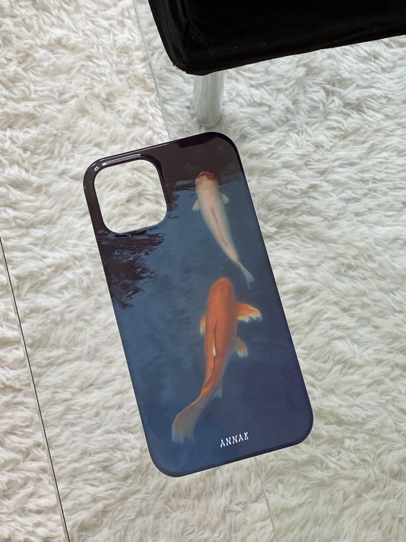 [misty afternoon koi goldfish hard case]