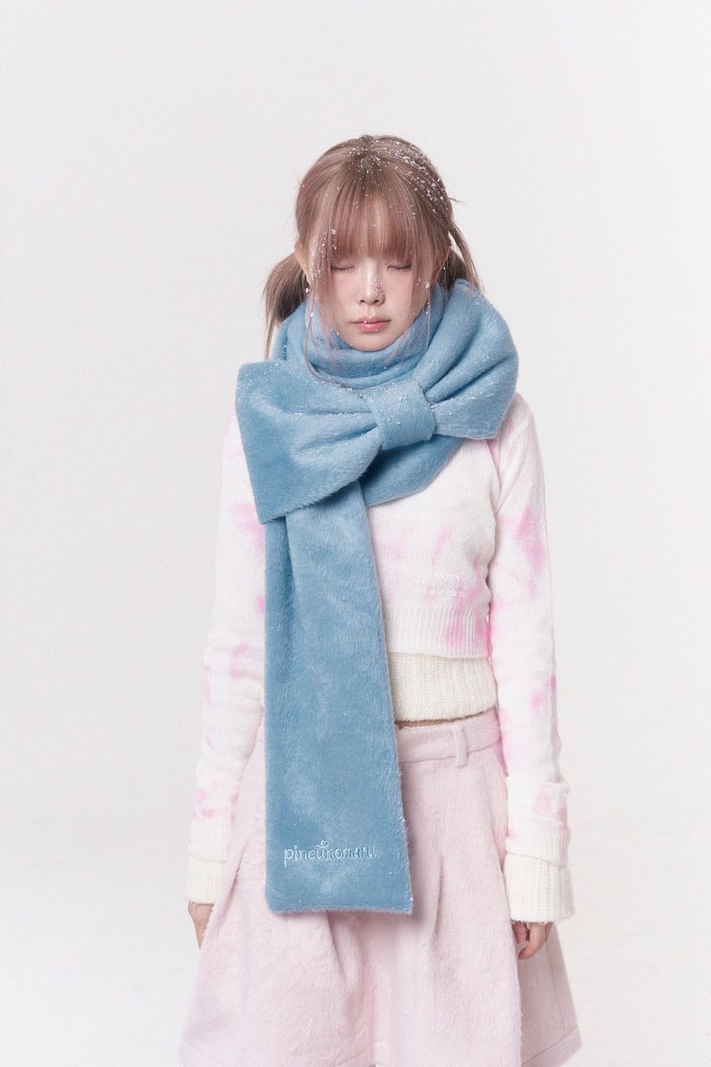 Ribbon Muffler_Fairy blue