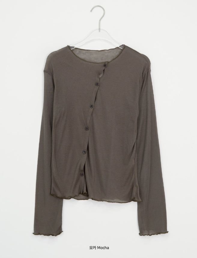 Izumo Diagonal Unbalance Summer Cardigan