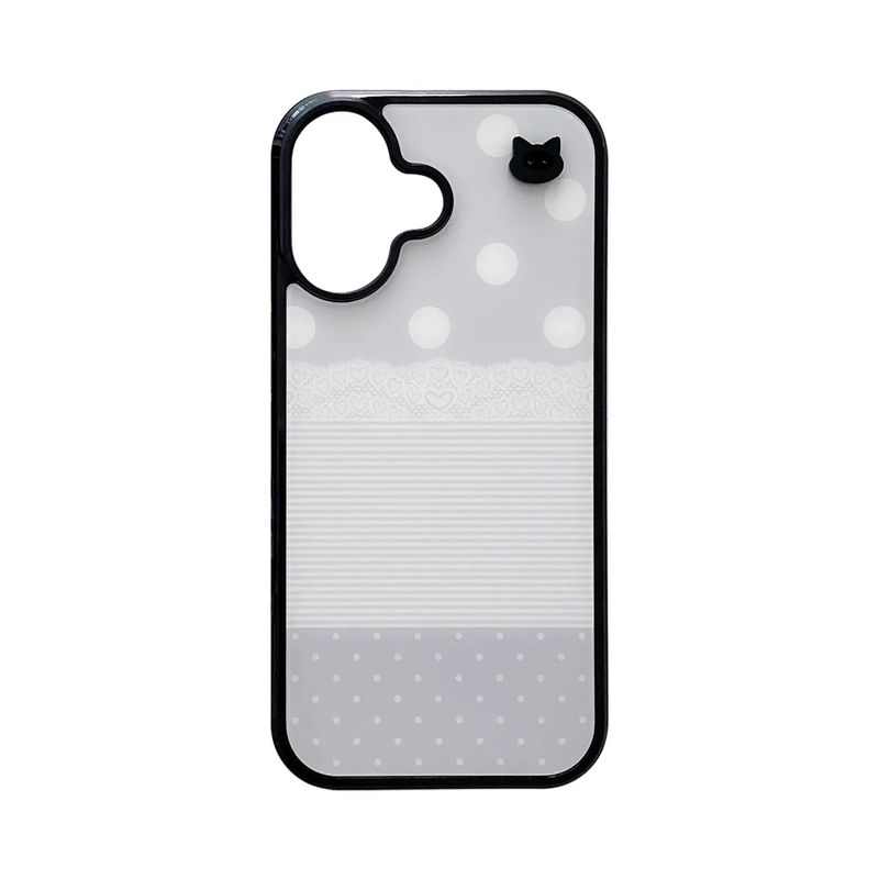 LOVD（ラブド）の「[MADE] [+MagSafe] キティパッチワークフォンケース (glass black bumper)（スマホグッズ/小物）」