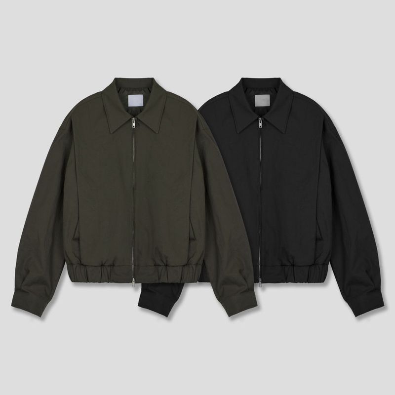 LMN Eco Oversized-Fit Pintuck Collar Jacket (2 colors)
