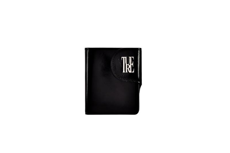 snap round wallet (goatstkin100%) black