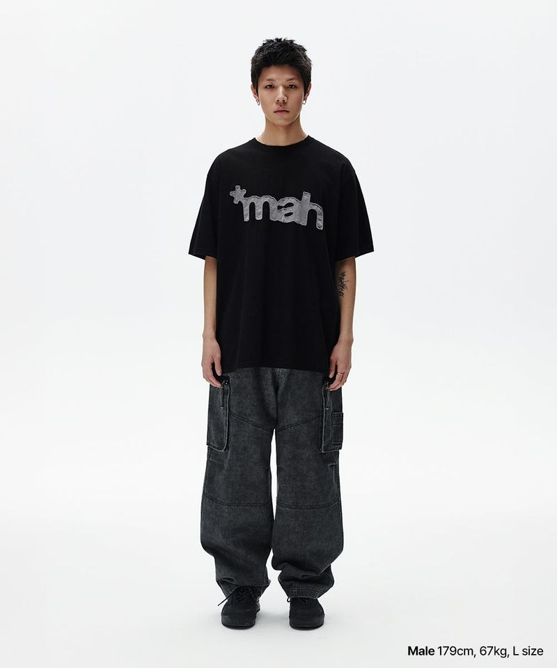 mah CUT OFF APPLIQUE TEE