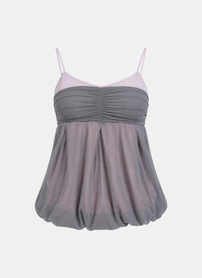 Neri Contrast Mesh Blouse