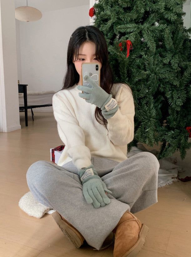 #Winter Pastel Soft Round Knit (3color)