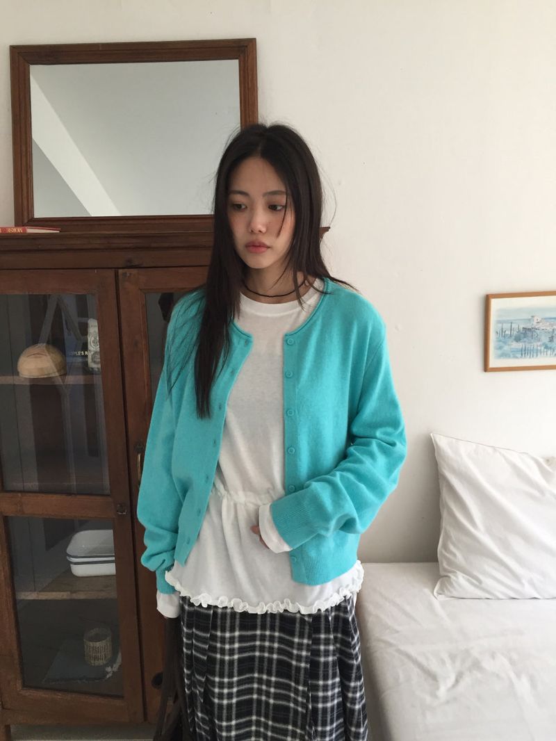 Engadin Round Cardigan (6Colors)