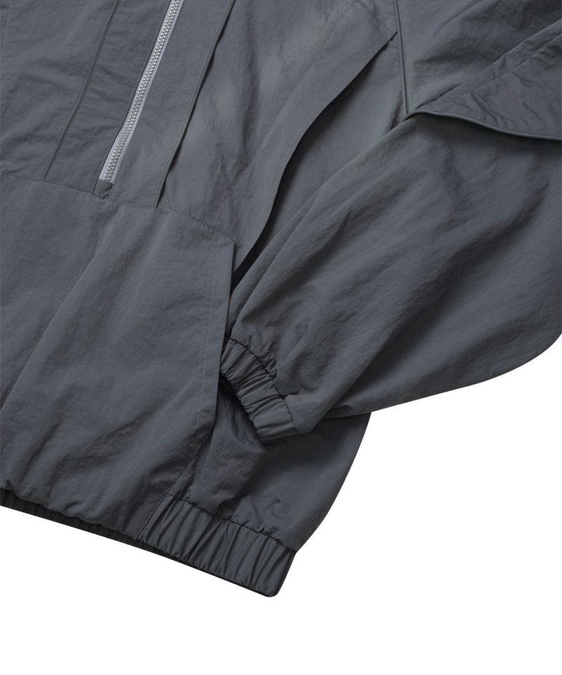 PIPPING MIX ANORAK HOODIE_GRAY