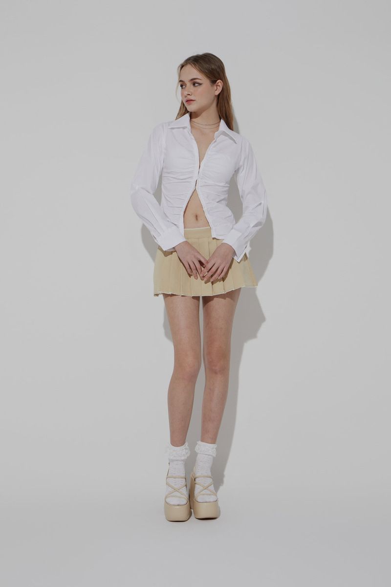 CHINO PLEATS SKIRT