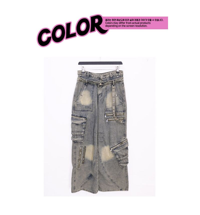 bucky stud denim pants