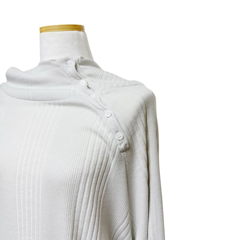 (3color) Shirring Diagonal Button Drape Hoodie Knit Tee