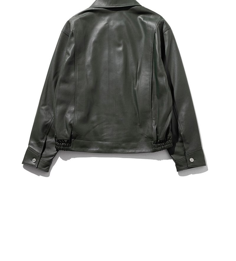 LAMSKIN OVERFIT BOMBER JACKET