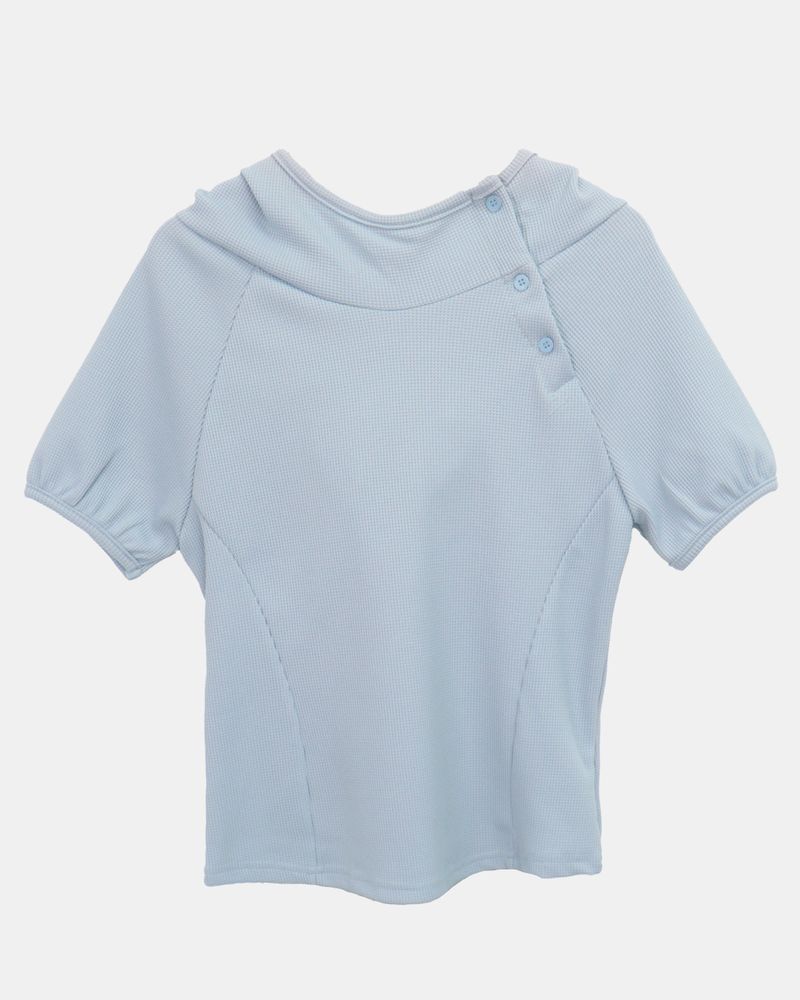 Tern High-Neck Hood Button T-Shirt