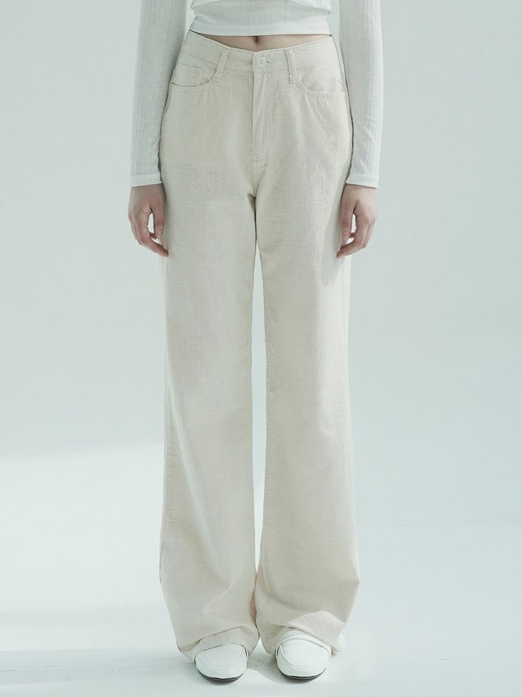 WAAR（ワル）の「W1010 LINEN WIDE PANTS_NATURAL（Pants）」