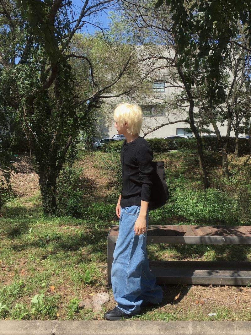 スノー ウォッシュド ワイド デニムパンツ 4C