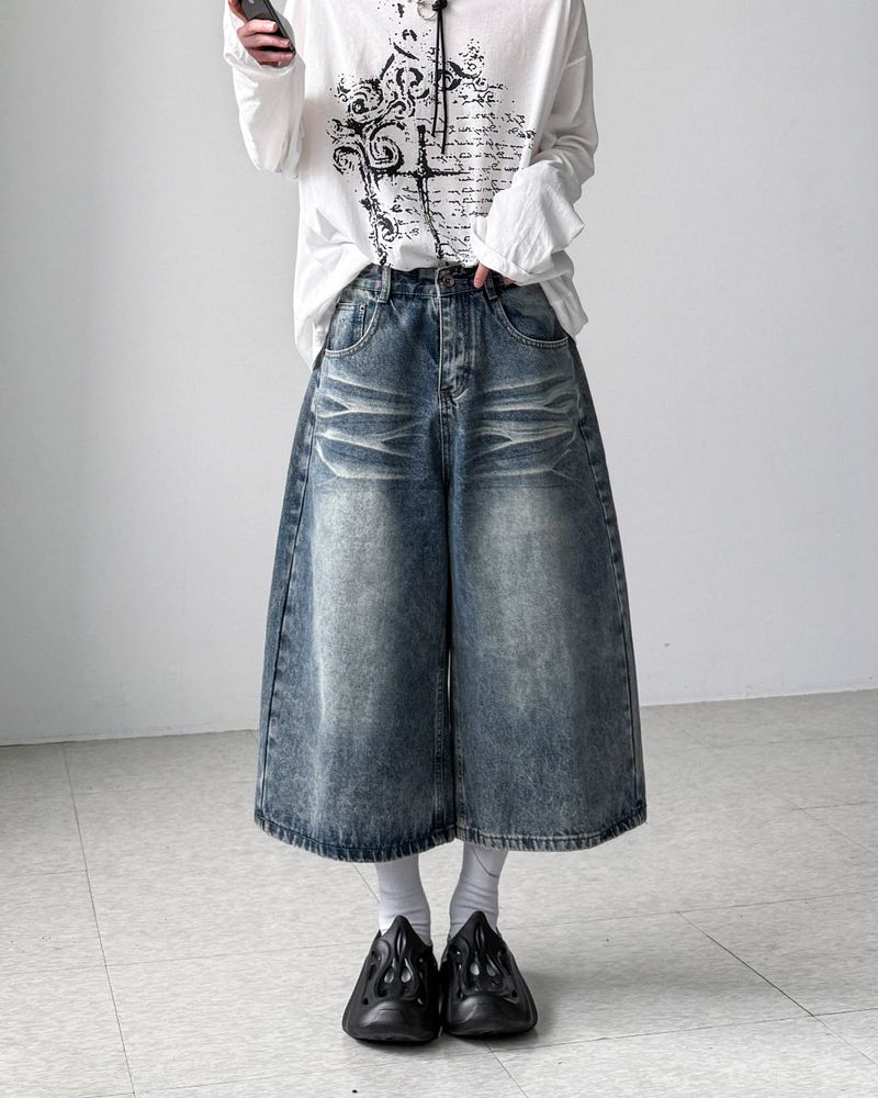YOURNUS（ユアナス）の「Lopian Cat Bermuda Denim（Pants）」