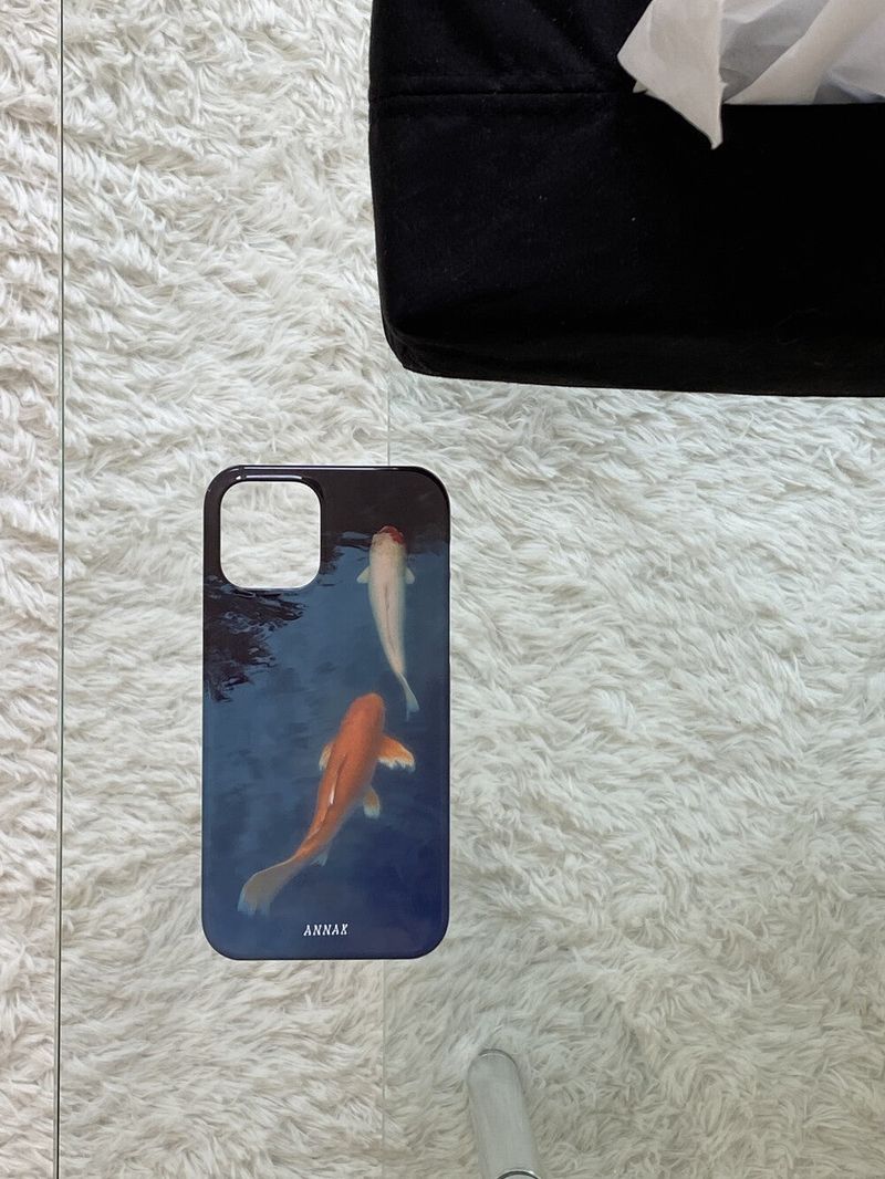 [misty afternoon koi goldfish hard case]