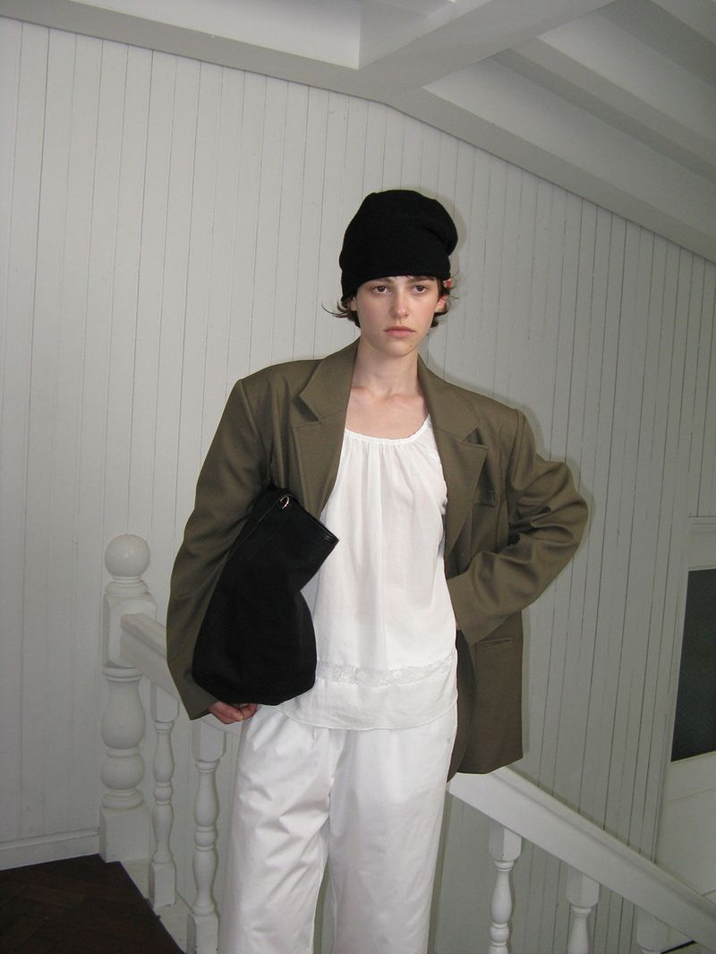 Row classic jacket_khaki beige