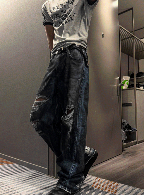 Summer Distressed Denim Pants