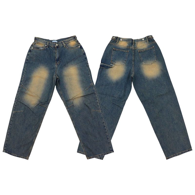 wide dart bizo denim pants
