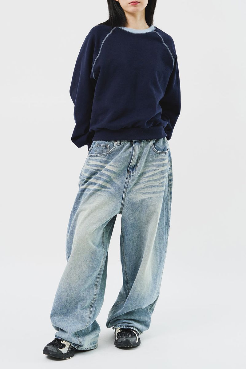 (W) Lon Stitch Warm Sweatshirt (2color)
