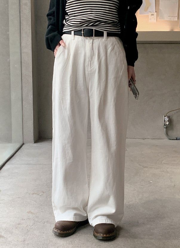 SHOPPERLAND(ショッパーランド)の「Daily Pintuck Long Wide Cotton Pants (2color)(Pants)」