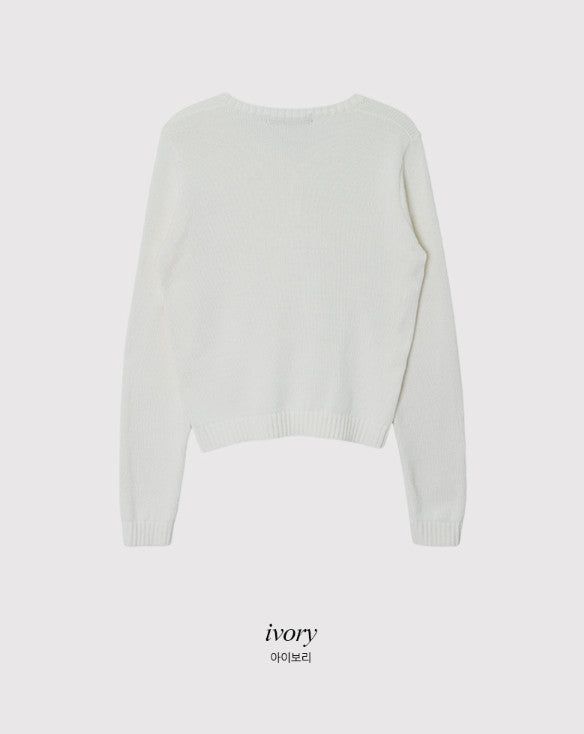 Basic Cotton100 Round Knit Cardigan (7color)