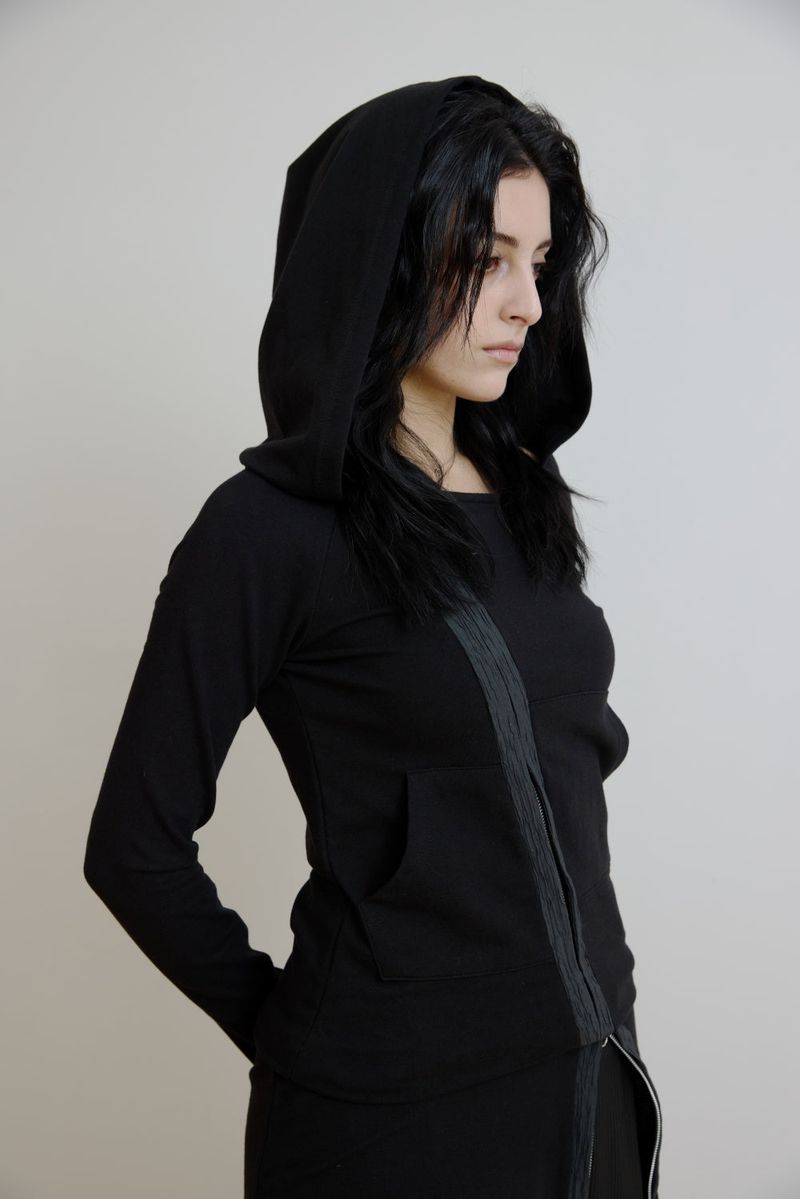 HIKOU OFFSHOULDER HOODIE OPS (BLACK)