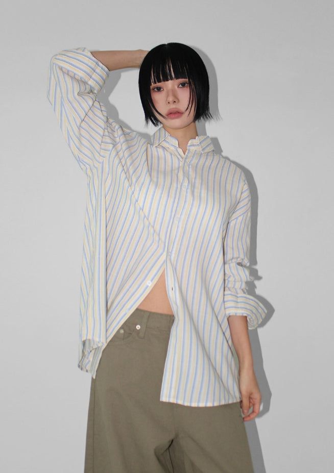 AAKE(アケ)の「MIST STRIPE SHIRT(Tops)」