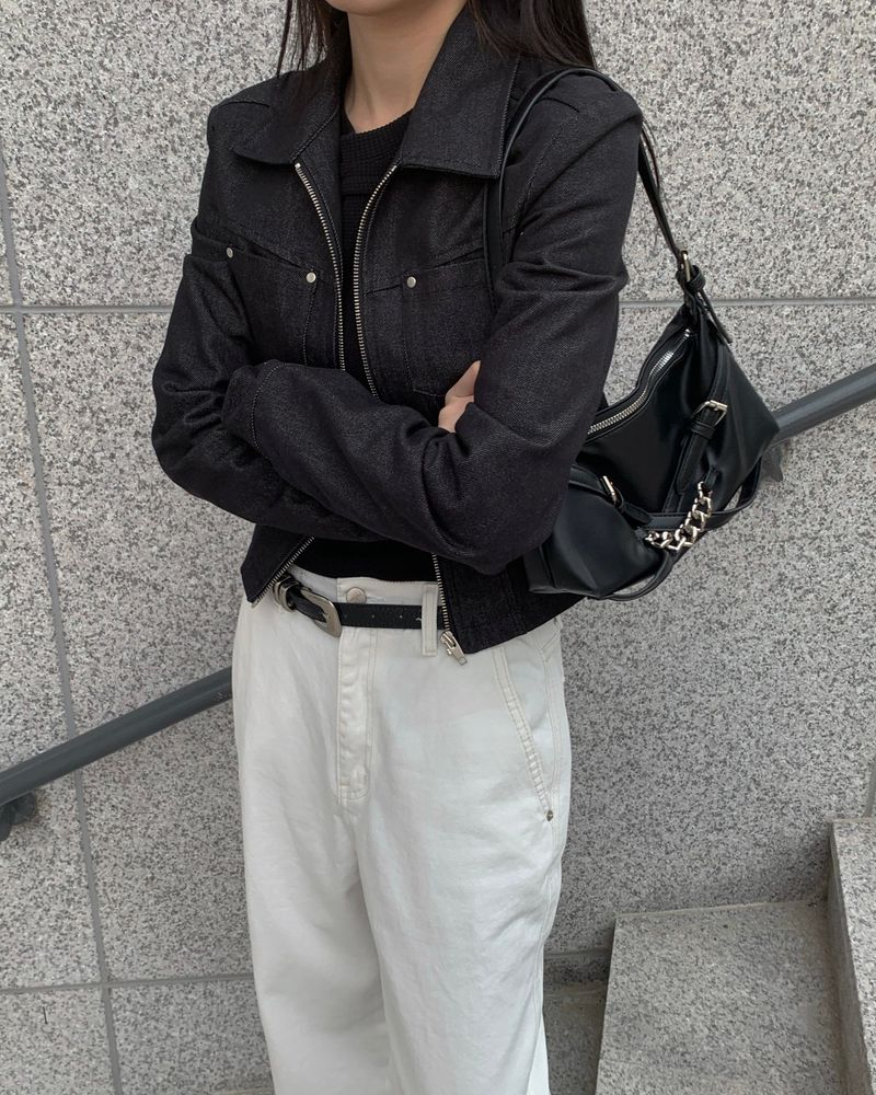 Denim rivet jacket