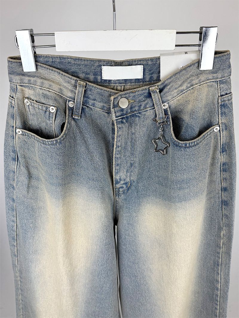 KEYRING WASHED WIDE JEANS