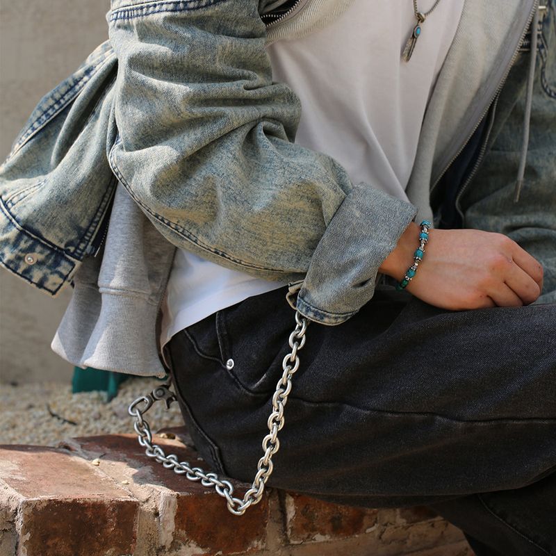 SVC-532 Antique Silver High-Range Pants Chain Keyring Keychain