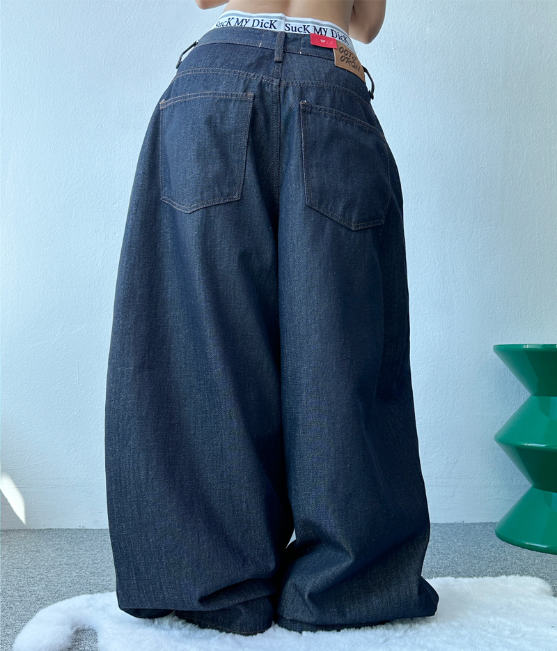 5-BUTTON POINT BALLOON DENIM💙