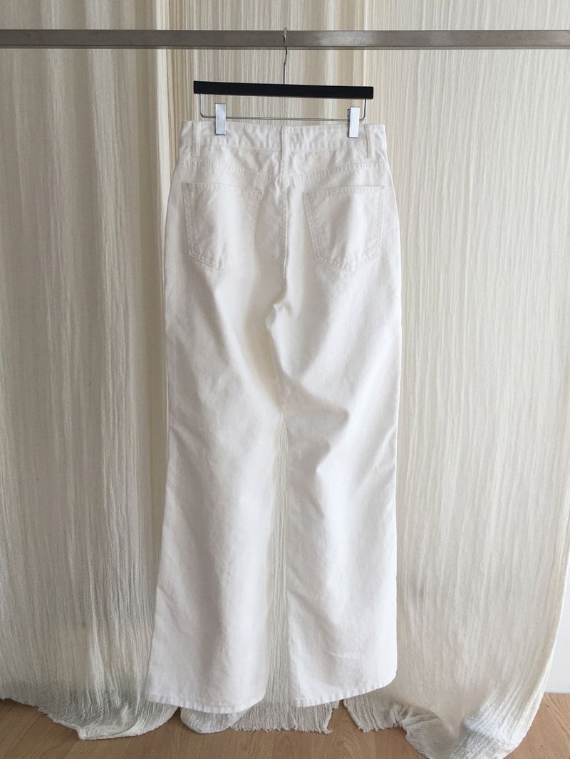 Front pocket semi bootcut pants